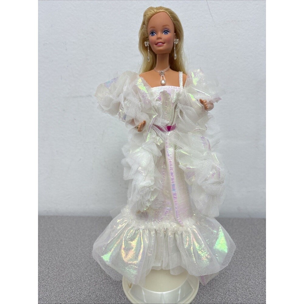 Vintage Mattel 1983 Crystal Barbie Doll, Evening Gown With Crystal Stole